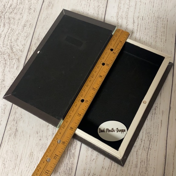 Teal Black BE BRAVE Geometric Triangle Hidden Storage Book Box - Picture 6 of 7